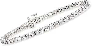 Ross-Simons 3.00 Ct. T.W. Diamond Tennis Bracelet In Sterling Silver