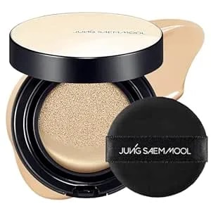 Jung Saem Mool Essential Skin Nuder Cushion - Natural Finish, Buildable Coverage Cushion Foundation By Korean Makeup Artist (Refill Not Included, 0.49 Fl Oz), 21w Medium