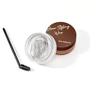 Clear Brow Wax With Flexible Bendable Brush, Waterproof & Smudge-Proof Eyebrow Styling Gel, Fast-Drying Lamination Effect For Fluffy Feathered Brows, No White Flakes, Portable Mini Size, 0.35 Oz