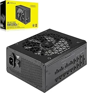 Corsair RM1200x Shift Fully Modular ATX Power Supply - Side Interface - ATX 3.1 & Pcie 5.1 Compliant - Zero RPM Fan Mode - 105°C-Rated Capacitors - 80 Plus Gold Efficiency - Black