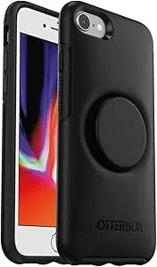 Otterbox Iphone Se 3rd/2nd, Iphone 8/7 (Not Compatible With Plus Sized) Otter+Pop Symmetry Series Case-Black, Integrated Popsockets Popgrip, Slim, Pocket-Friendly, Raised Edges Protect Camera & Screen