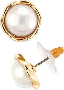 Anne Klein Small Twisted Stud Earrings