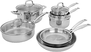Henckels Clad h3 10-Pc Induction Pot And Pan Set, Stainless Steel, Durable And Easy To Clean
