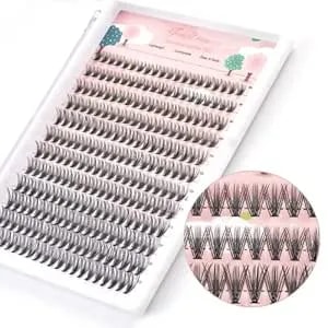 20d Lash Clusters, 240pcs Individual Lash Extensions 20d Volume Cluster Lashes, 8-12mm Mix Lengths C Curl 0.07mm Thickness Eyelash Individual Cluster Lashes Apply Under Your Lashes(8/9/10/11/12mm)