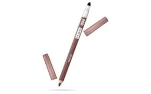 Pupa Milano True Lips Blendable Lip Liner - Dual-Ended Matte Lining Color And Brush - Light And Creamy, Hydrating, High Pigment, Smudge Proof Formula - Paraben Free - 004 Plain Brown - 0.042 Oz