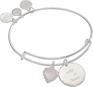 Alex And Ani “Wild At Heart” Duo Charm Pendant Necklace