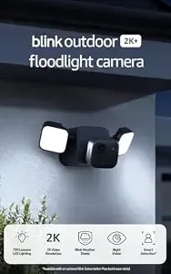 Blink Outdoor 2k+ Floodlight Camera (Newest Model) — Wireless Smart Security Camera, 2k Video Resolution, 700 Lumens, Two-Year Battery Life, Sync Module Core Included — 1 Camera System