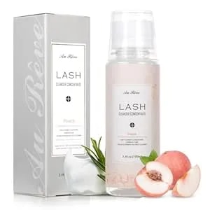 Lash Shampoo Concentrate 100ml Lash Extension Cleanser Oil-Free Eyelash Extension Shampoo With Salon Home Care -Makes 20 Bottles 60ml Lash Shampoo,Peach