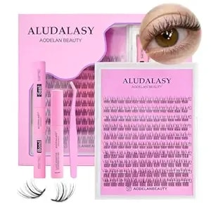 Natural Lash Clusters Kit Wispy Lash Extension C Curl 10-13mm Fluffy Lashes Individual Lash Clusters Invisible Band For Natural Look Waterproof Lash Bond And Seal, Remover With Tweezer At-Home Use