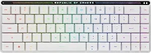 Asus Rog Falchion Rx Low Profile Wireless Gaming Keyboard – 65% Compact Tkl, Tri-Mode Connectivity, Rog Rx Red Optical Switches, Rgb, Touch Panel, Keyboard Cover, Pc/Mac Support - White