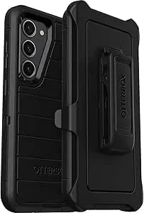 Otterbox Galaxy s23 (Only) - Defender Series Case - Black, Rugged & Durable - With Port Protection - Includes Holster Clip Kickstand - Microbial Defense Protection - Non-Retail Packaging