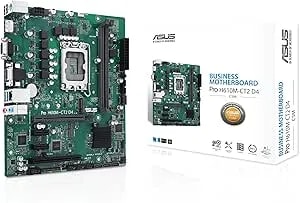 Asus Pro h610m-ct2 d4-Csm Intel® h610 (Lga 1700) Micro-Atx (Matx) h610 Business Motherboard With Enhanced Security, Reliability, Manageability And Serviceability