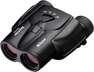 Nikon Sportstar Zoom 8-24x25mm Binoculars - Multi-Coated Lenses, Porro Prism Optics, Fast Focus Control - Compact Lightweight Binocular For Sports Events, Wildlife & Outdoor Viewing