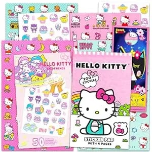 Hello Kitty Stickers And Tattoos Set - Bundle With 200+ Sanrio Reward Stickers And 50 Tattoos Plus More - Hello Kitty Party Favors For Kids