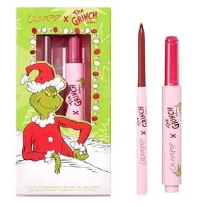 Colourpop X The Grinch Berry Grinchy Lip Makeup Kit - Limited Edition Lip Liner & Plumping Gloss Duo- Holiday Gift Set For Women (2 Count)