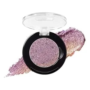 Refillable Eyeshadow Palette - Matte/Glitter/Duo-Chrome Pressed Powder & Cream Formula, Neutral/Shimmer/Smokey Multichrome, Travel-Friendly Iron Pan Refills (Chameleon, d46)
