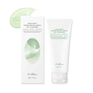 Dr.Althea Green Relief Amino Gel Cleanser - Lightweight & Hydrating Makeup Remover - Daily Face Wash With Hyaluronic Acid - Korean Vegan Skincare For All Skin Types - 3.38 Fl Oz