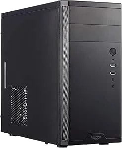 Fractal Design Core 1100 - Mini Tower Computer Case - Matx - High Airflow And Cooling - 1x 120mm Silent Fan Included - Brushed Aluminium - Black