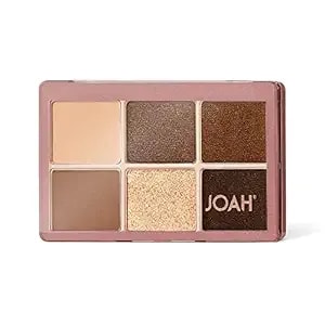 Joah Eyeshadow Palette, Escapades Eye Makeup, 6 Shades, Richly Pigmented, Long Lasting Powder Shadow In Matte & Shimmer Finishes, Korean Beauty Palettes, Nudist Colony