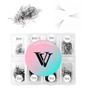 Vavalash 600 Fans Premade Fans Eyelash Extensions 5d 6d 7d 8d 10d 12d 14d 16d 24d Premade Lash Fans 8-15mm Mixed Length Promade Loose Fans Thin Base Premade Volume Lash Extension(5d-0.07-D-8-15mm)