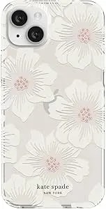 Kate Spade New York Protective Hardshell Case Compatible With Apple Iphone 14 Max - Hollyhock Floral Clear [Ksiph-224-Hhccs]
