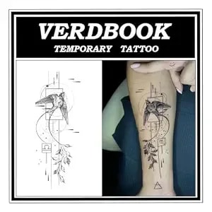 Waterproof Temporary Tattoos: 2-Sheet Tattoo Kit With Realistic Body Stickers, Semi-Permanent Tattoos For Adults Lasting 7-15 Days – Safe For Men & Women, Pixel Bloom