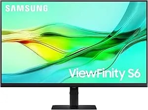 Samsung 32" Viewfinity s6 (s60ud) Series Qhd High Resolution Computer Monitor, 100hz, hdr10, Usb-C, Built-In Lan Port, Daisy Chain Support, Easy Setup, Height Adjustable Stand, ls32d606uanxgo, 2024