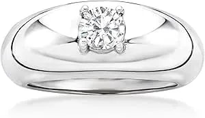 Ross-Simons Italian .40 Carat Cz Dome Ring In Sterling Silver