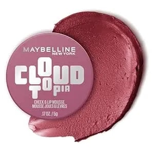 Maybelline Cloudtopia Blush For Cheeks And Lip Mousse, Ultra-Vivid, Pigmented Formula For Up To 14hr Of Blush And Lip Makeup Color, Twilight Berry, 1 Count