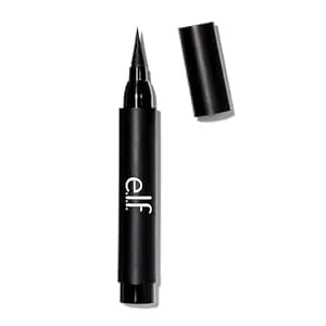E.L.F. Intense Ink Eyeliner, Enhances The Lash Line With Rich & Long-Lasting Color, Tip For Precise Application, Vegan & Cruelty-Free, Blackest Black