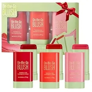 3pcs 3-In-1 Multi-Use Makeup Stick Tinted Moisturizer Blush For Cheeks, Lips & Eyes Waterproof, Long-Lasting Natural Nude Look 3 Colors(Pink+Hot Red+Coral Orange)