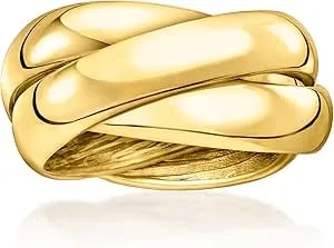 Ross-Simons Italian 14kt Yellow Gold-Plated Rolling Ring