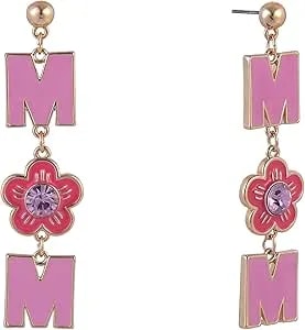 Hallmark Mother'S Day Pink Enamel Mom Earrings
