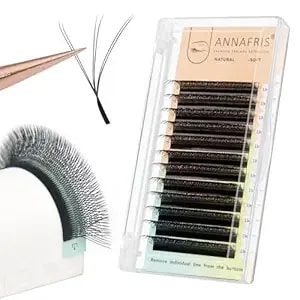 Double W Premade Fan 6d Eyelash Extensions Volume Self Fanning Ww Clover False Lashes Faux Mink Matte Black Cluster Lash Extensions(0.07 Lu,9-13mm Mix)