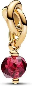 Pandora Moments Faceted True Red Eternity Circle Dangle Charm