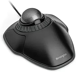 Kensington Orbit Trackball Mouse With Scroll Ring (k75327ww), Black-Grey
