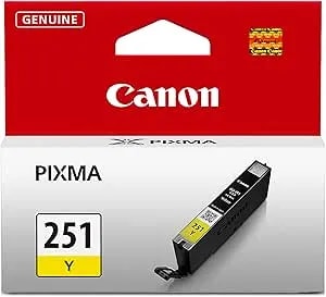 Canon CLI-251 Genuine Yellow Ink Tank, Compatible With MG6320, IP7220 & MG5420, MX922, MG5520, MG6420, MG7120, iX6820, iP8720, MG7520, MG6620, And MG5620 Printers