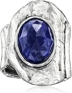Ross-Simons 6.25 Carat Sapphire Ring In Sterling Silver