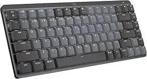 Logitech Mx Mechanical Mini Wireless Illuminated Keyboard, Clicky Switches, Backlit, Bluetooth, Usb-C, Macos, Windows, Linux, Ios, Android, Metal