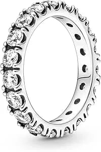 Sparkling Row Eternity Ring, Size 5