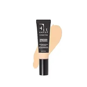 Fitcover Sweat-Proof Liquid Foundation - Long-Lasting, Buildable, Matte Finish, Spf 15+, Mineral-Infused, Non-Comedogenic, Lightweight, 24-Hour Coverage, Vegan Make Up (Lift)