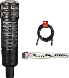 Electro-Voice Re-320 Premium Dynamic Microphone Bundle With Microphone Preamp/Channel Strip And Xlr- Xlr Cable
