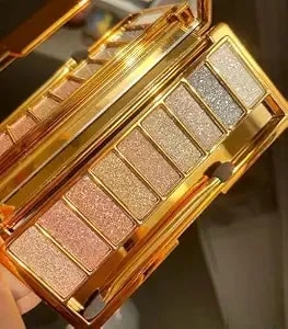 9 Color Shimmer Glitter Eyeshadow Palette, Highly Pigmented Waterproof