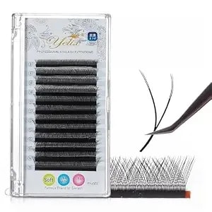 Yelix Classic Yy Lash Extensions B/C/Cc/D Curl 8-15mm Mixed Length, Fluffy Natural Look & High Efficiency For Professional Lash Artists Salon (Cc, 0.05 Thickness 8-15mm)