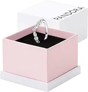 Pandora Wish Sparkling Alternating Ring - Silver Ring For Women - Layering Or Stackable Ring - Gift For Her - Sterling Silver With Clear Cubic Zirconia - With Gift Box