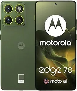 Motorola Moto Edge 70 5g Ai (Compatible With Tmobile Mint Tello & Global) (512gb+12gb) Nfc 50mp 4k Triple Cam Dual Sim 6.67" Curved xt2601-3 Latino American Version (Bronze Green)
