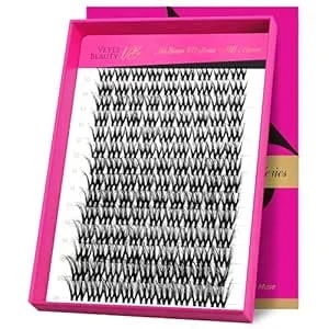 Veyesbeauty Lash Clusters Fluffy Individual Lash Extensions Vbmuse 3d Layered Volume Eyelashes Thin & Invisible Band Wispy Faux Mink Lash Silk Bloom 3d Series Mixed Length 10-18mm
