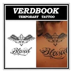 Waterproof Wings Of Divinity Temporary Tattoos Women, 2 Sheets - Semi Permanent Realistic Wings Of Divinity Lasting 7-15 Days For Adults Pool Beach Festival Party Cosplay Halloween Vacation