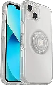 Otterbox Iphone 13 Otter + Pop Symmetry Series Clear Case - Clear Pop (Clear), Integrated Popsockets Popgrip, Slim, Pocket-Friendly, Raised Edges Protect Camera & Screen