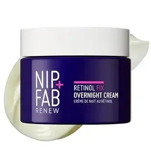 Nip+Fab Retinol Fix 3% Overnight Cream - Advanced Youth-Boosting Formula For Renewed Skin And Fine Line Reduction - Encapsulated Pure Retinol - Anti-Ageing, Regeneration - Sebum Regulation
